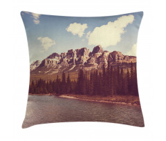 Canada River and Trees Pillow Cover