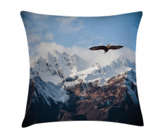 Mountain Flying Eagle Pillow Cover