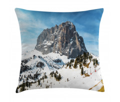 Mediterranean Snowy Peak Pillow Cover