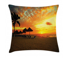 Romantic Sunset Scenery Pillow Cover