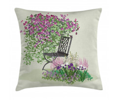 Flowers Blooming Garden Pillow Cover