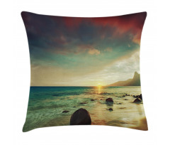 Dramatic Sunrise Tropical Pillow Cover