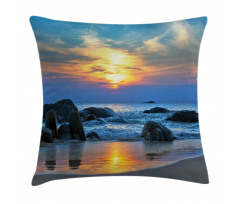 Sandy Peaceful Beach Pillow Cover