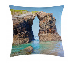 Spanish Seacoast Scenery Pillow Cover