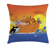 Myth Creatures in Sea Pillow Cover