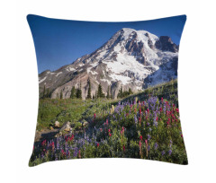 Spring Mt. Rainier Photo Pillow Cover