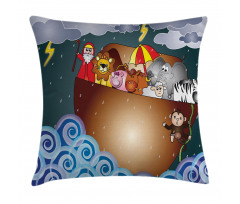 Ark on Dark Ocean Pillow Cover