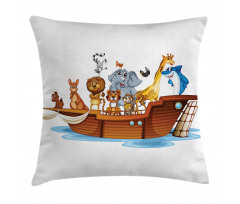 Animals on Mystic Boat Pillow Cover