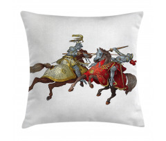 Middle Age Knights Pillow Cover