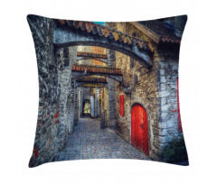 Old Stone House Town Pillow Cover