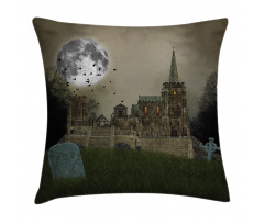 Old Village and Grave Pillow Cover