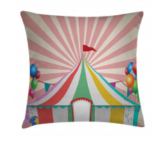 Vintage Circus Balloons Pillow Cover
