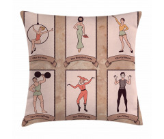 Circus Acrobats Gymnast Pillow Cover