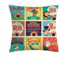 Carnival Old Circus Pillow Cover