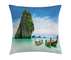 Rock in the Sea Coast Pillow Cover