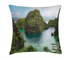 Cliff in Philippines Pillow Cover