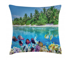 Aquatic World Maldives Pillow Cover