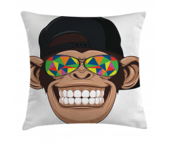 Hipster Monkey Glasses Pillow Cover