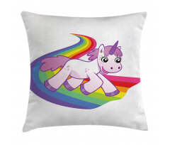 Fairy Creature Rainbow Pillow Cover
