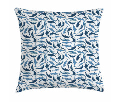 Sharks Narwhal Mammal Fish Pillow Cover