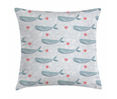 Mammal and Starfish Corals Pillow Cover