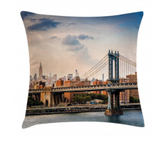 Manhattan Bridge in NYC Pillow Cover