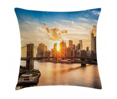 Cityscape of Brooklyn Pillow Cover