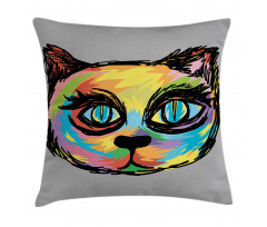 Sketch Art Dark Big Eyes Pillow Cover