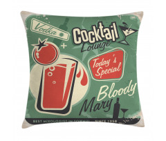 Nostalgic Bar Poster Pillow Cover