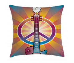 Guitar Peace Pillow Cover