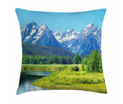 Grand Teton Mountains Pillow Cover