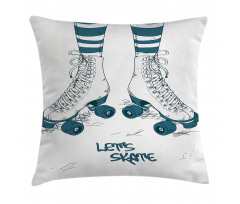 Retro Roller Skates Pillow Cover