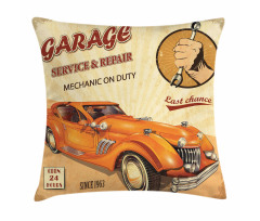 Engine and Mechanic Sign Pillow Cover