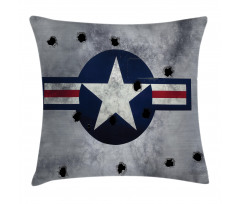 Star on Round Circle Pillow Cover