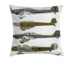 Old Dive Planes Jets Pillow Cover