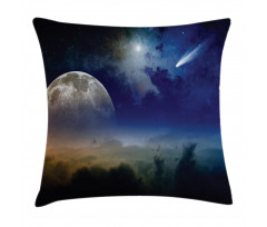 Clouds Full Moon Pillow Cover
