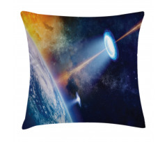 UFO on Earth Sci-Fi Pillow Cover