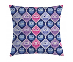 Vertical Sleeping Owls Pillow Cover