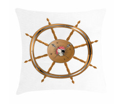 Pirate Sea Ship Wheel Pillow Cover