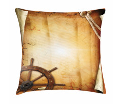 Old Paper Effect Wheel Pillow Cover