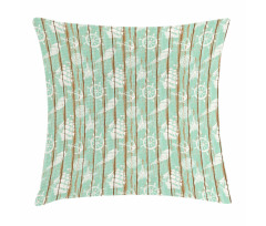 Mint Seashell Sailing Pillow Cover