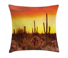 Cactus and Weeds Land Pillow Cover