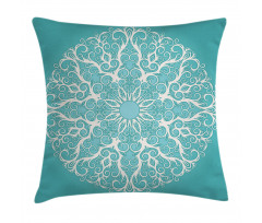 Symmetrical Floral Curves Pillow Cover