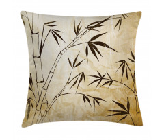 Gradient Bamboo Leaves Pillow Cover