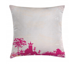 Pagoda in Vivid Colors Pillow Cover