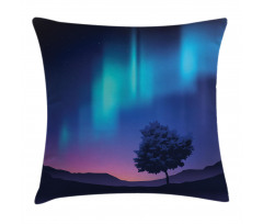 Aurora Borealis Tree Pillow Cover