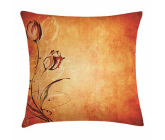 Vintage Style Rose Bloom Pillow Cover