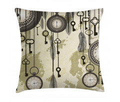 Green Old 20s Design Pillow Cover