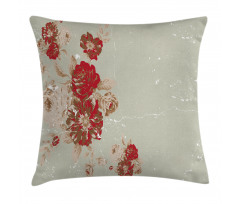 Rose Antique Flowers Pillow Cover
