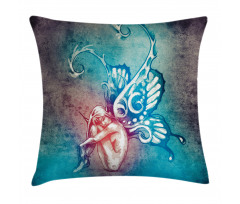 Butterfly Winged Fairy Pillow Cover